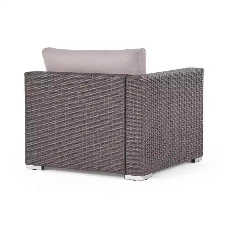 Christopher Knight Home Santa Rosa 5-delige loungeset van riet voor buiten, V-vormig, grijs/lichtgrijs