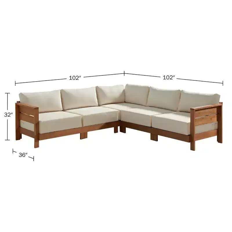 Alaterre Furniture 2-delige weerbestendige tuinmeubelset voor buiten, Barton, met loungebank en lift-top