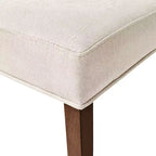 Upholstered Dining Chair Set of 2, Cream/Walnut