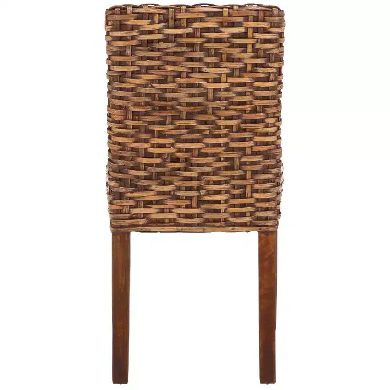Armless Side Chair Set of 2 - Mango Wood & Rattan