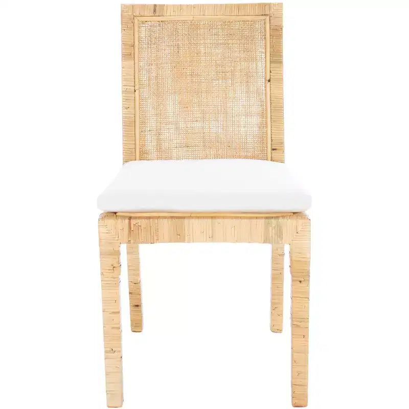Cane Dining Chair with Cushion, Set of 2