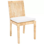 Cane Dining Chair with Cushion, Set of 2