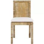 Cane Dining Chair with Cushion, Set of 2