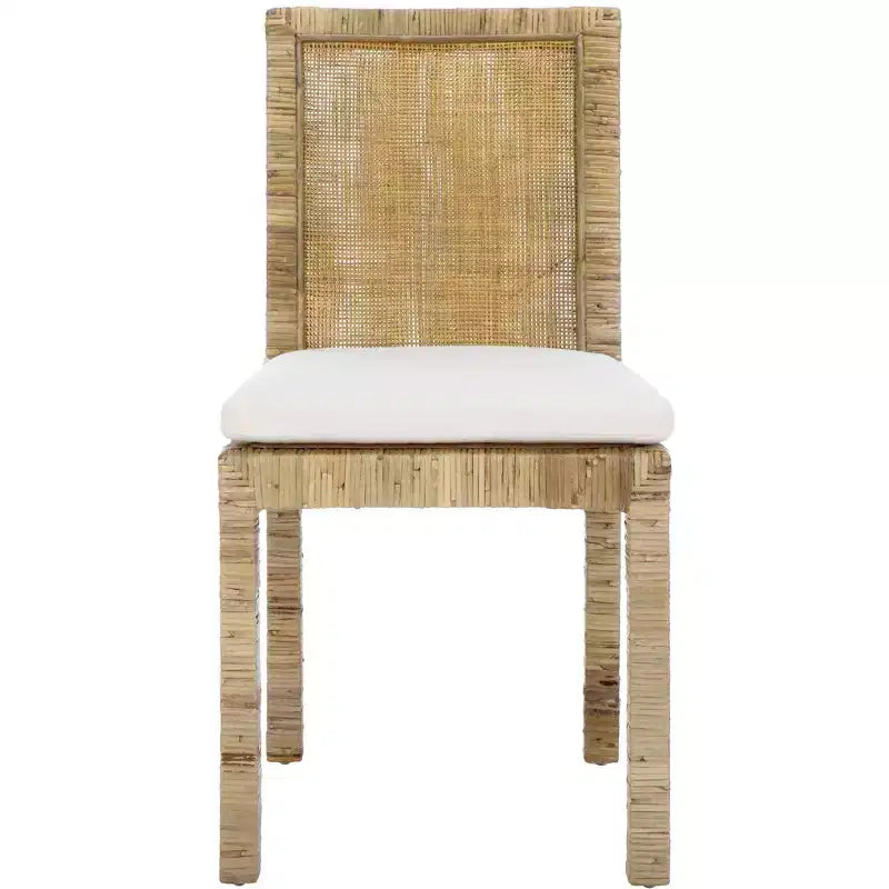 Cane Dining Chair with Cushion, Set of 2