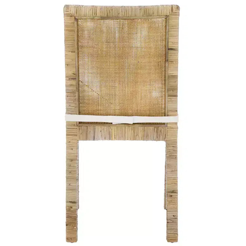 Cane Dining Chair with Cushion, Set of 2