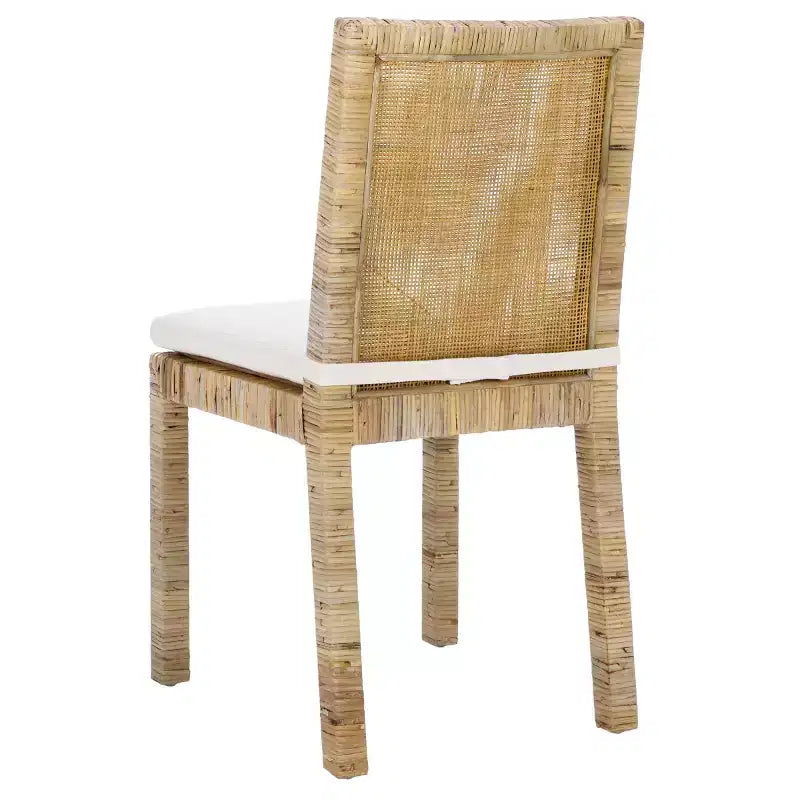 Cane Dining Chair with Cushion, Set of 2