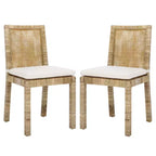 Tojo Cane Dining Chair W/ Cushion (Set of 2) - DCH6502 - Safavieh