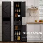 69 in. Tall Storage Cabinet with Drawer and Adjustable Shelves, Slim Freestanding Floor Cabinet