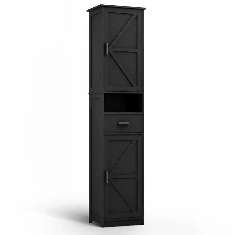 69 in. Tall Storage Cabinet with Drawer and Adjustable Shelves, Slim Freestanding Floor Cabinet