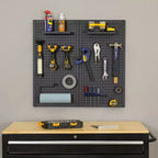 34 x 32 Steel Pegboard with 13 Attachments