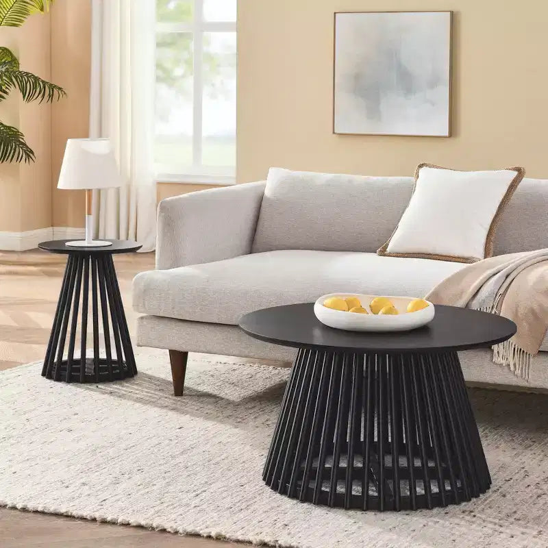 31.5 in. Round Wood Coffee Table