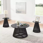 31.5 in. Round Wood Coffee Table