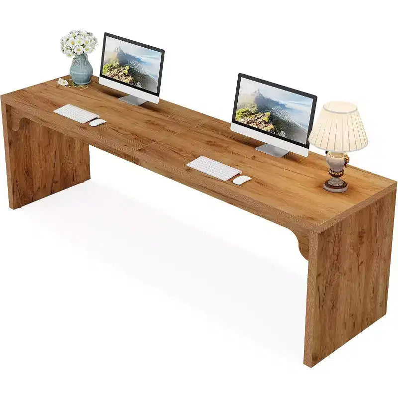 Lantine 78.7 Long Double Computer Desk Workstation for Home Office