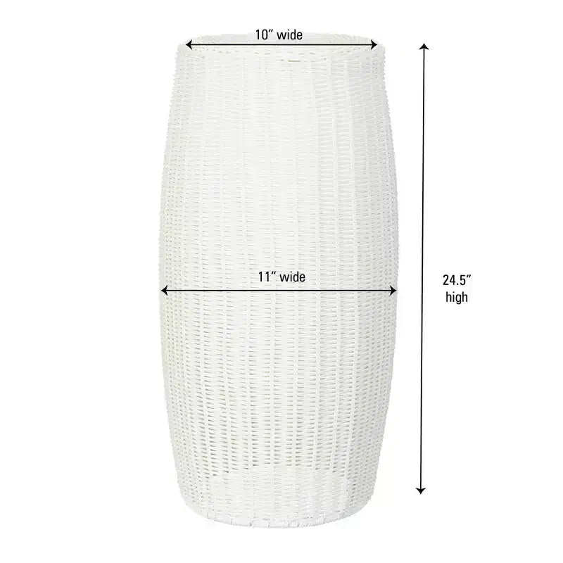 Resin Woven Barrel Side Table