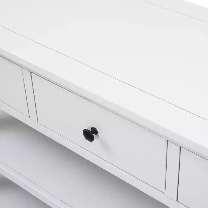 Console Table with 3 Drawers and 2 Open Shelves