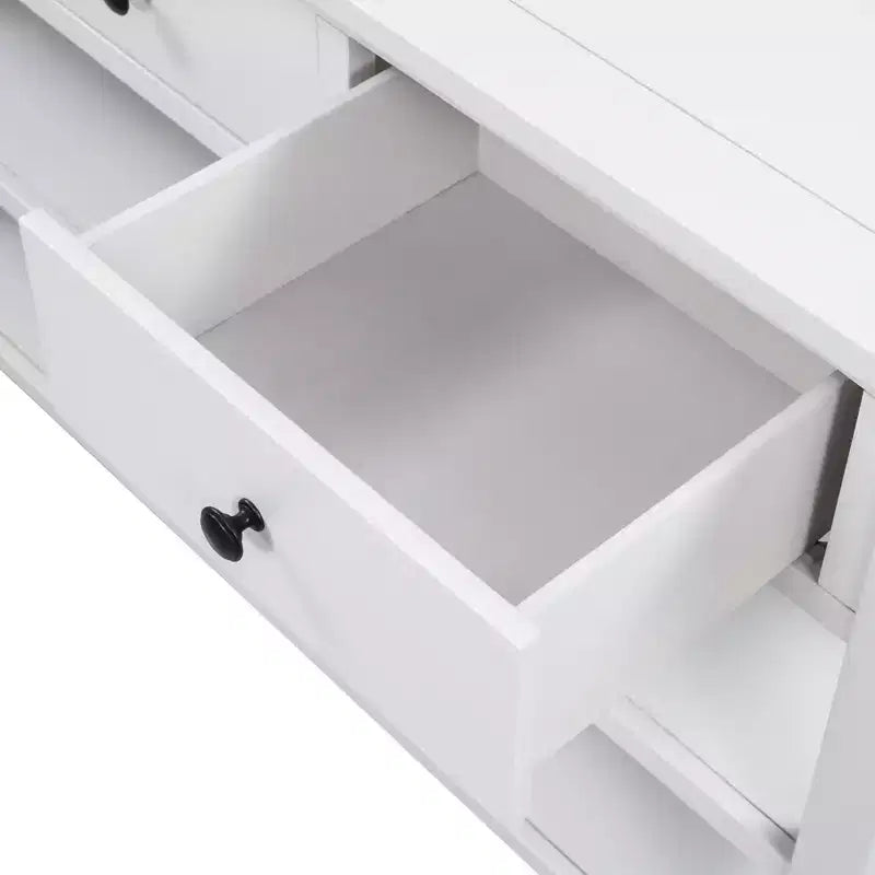 Console Table with 3 Drawers and 2 Open Shelves