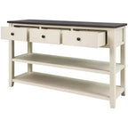 Console Table with 3 Drawers and 2 Open Shelves