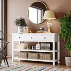 Console Table with 3 Drawers and 2 Open Shelves