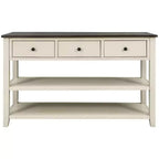 Console Table with 3 Drawers and 2 Open Shelves