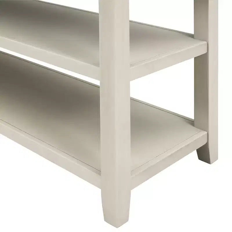 Console Table with 3 Drawers and 2 Open Shelves