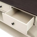 Console Table with 3 Drawers and 2 Open Shelves