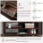 Console Table with 3 Drawers and 2 Open Shelves