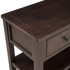 Console Table with 3 Drawers and 2 Open Shelves