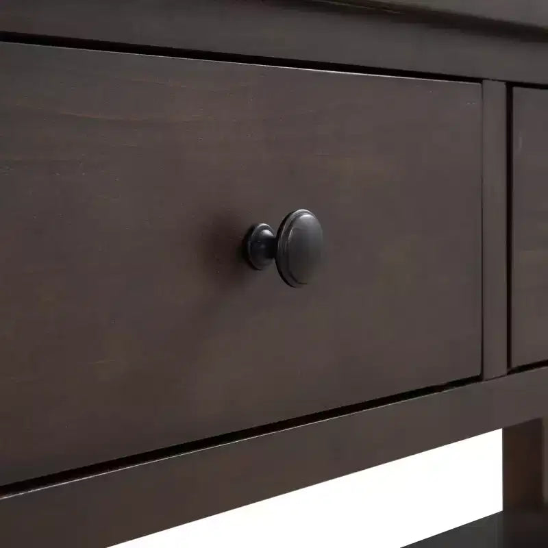 Console Table with 3 Drawers and 2 Open Shelves