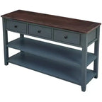 Console Table with 3 Drawers and 2 Open Shelves