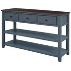 Console Table with 3 Drawers and 2 Open Shelves