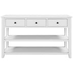 Console Table with 3 Drawers and 2 Open Shelves
