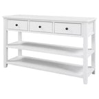 Console Table with 3 Drawers and 2 Open Shelves