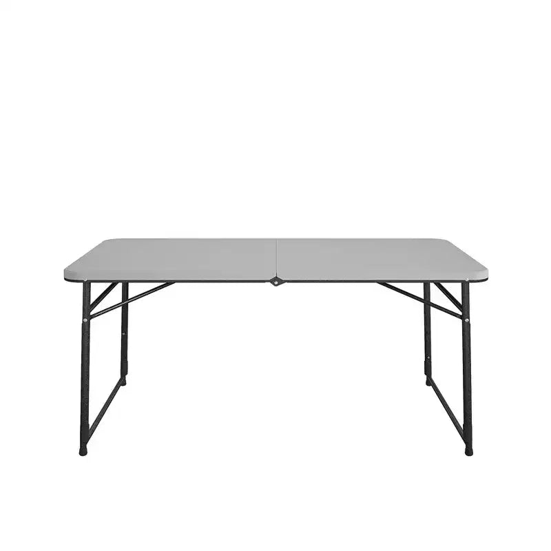 4 ft. Fold-in-Half Portable Utility Table, Gray