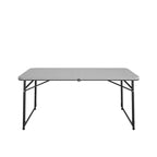 4 ft. Fold-in-Half Portable Utility Table, Gray