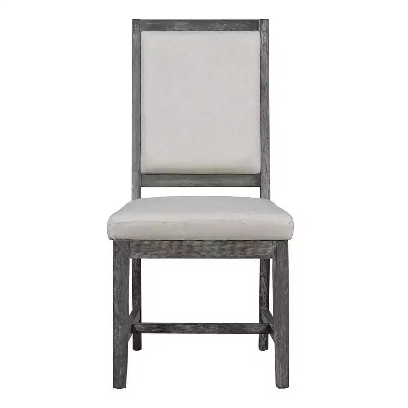 Whisen 5-Piece Farmhouse Dining Set Extendable Round Dining Table Set with 4 Upholstered Chairs