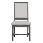 Whisen 5-Piece Farmhouse Dining Set Extendable Round Dining Table Set with 4 Upholstered Chairs