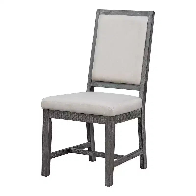 Whisen 5-Piece Farmhouse Dining Set Extendable Round Dining Table Set with 4 Upholstered Chairs