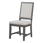 Whisen 5-Piece Farmhouse Dining Set Extendable Round Dining Table Set with 4 Upholstered Chairs