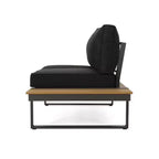 GDFStudio Johana V-vormige aluminium loungeset voor buiten, geschikt voor 5 personen, met kussens
