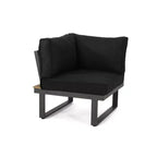 GDFStudio Johana V-vormige aluminium loungeset voor buiten, geschikt voor 5 personen, met kussens