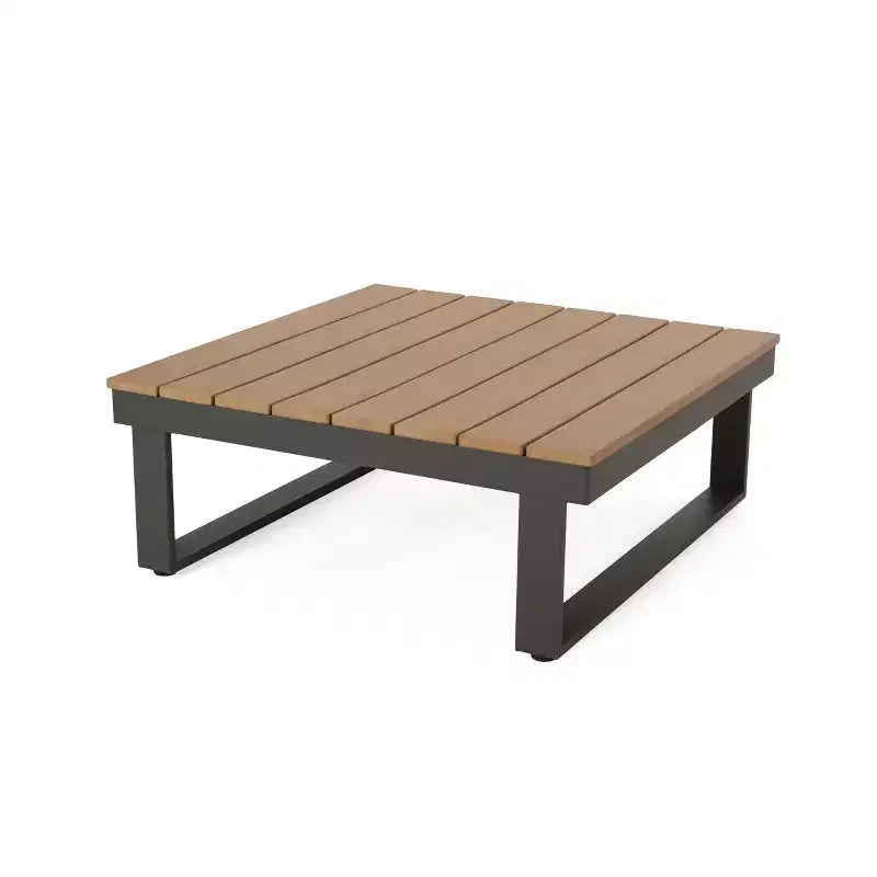GDFStudio Johana V-vormige aluminium loungeset voor buiten, geschikt voor 5 personen, met kussens