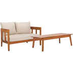 Owen Bench & Table Patio Set - Indoor/Outdoor - PAT7086 - Natural/Taupe - Safavieh