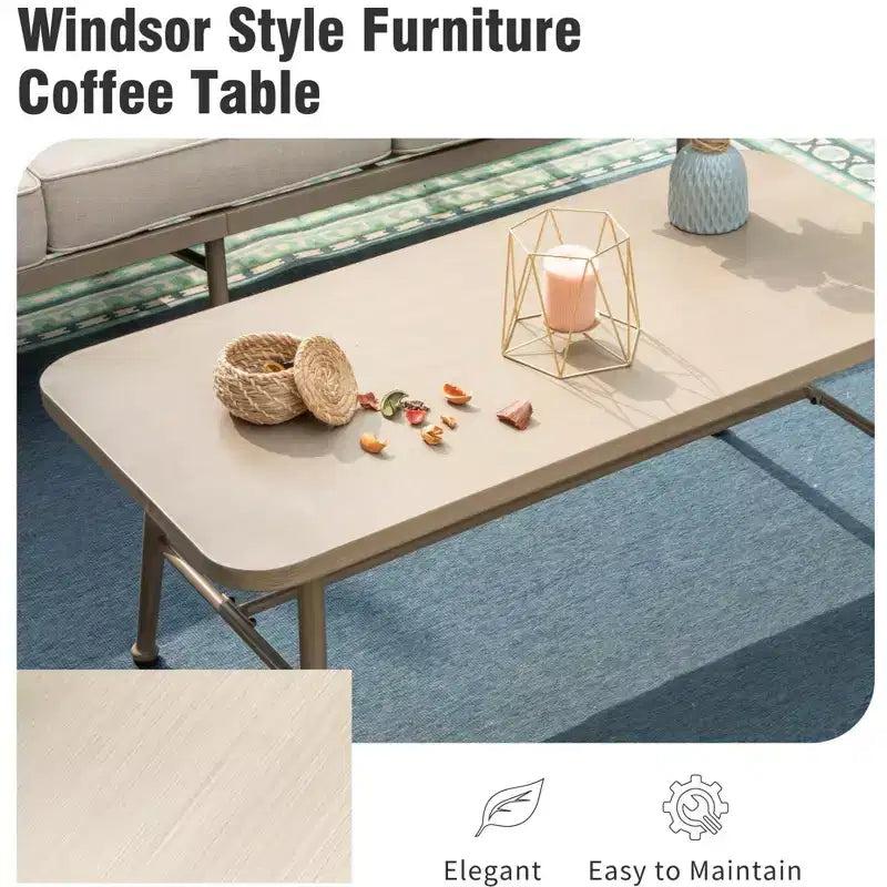 Captiva Designs 4-delige Windsor-stijl loungeset voor terras en tuin met draaistoelen voor terras, gazon of achtertuin