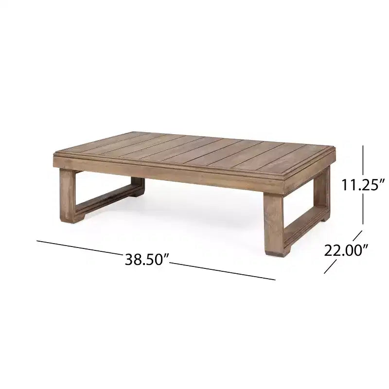 Christopher Knight Home Andrae 4-zits loungeset voor buiten van acaciahout met kussens, bruin en beige
