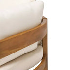 GDFStudio Burrough loungeset voor buiten van acaciahout voor 5 personen, met kussens, teak/beige