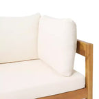 GDFStudio Burrough loungeset voor buiten van acaciahout voor 5 personen, met kussens, teak/beige