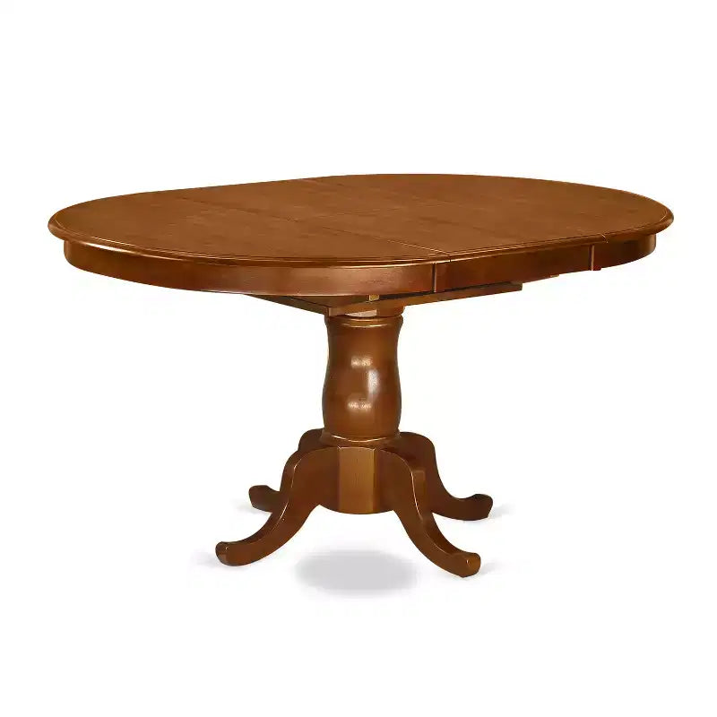 Portland ovale eetset met tafel en stoelen, zadelbruin