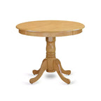 HomeStock Modern 5 Piece Round Dining Table Set Oak Finish