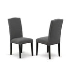 HomeStock 5 Piece Dining Set Black Table & 4 Chairs Modern Style 36x60