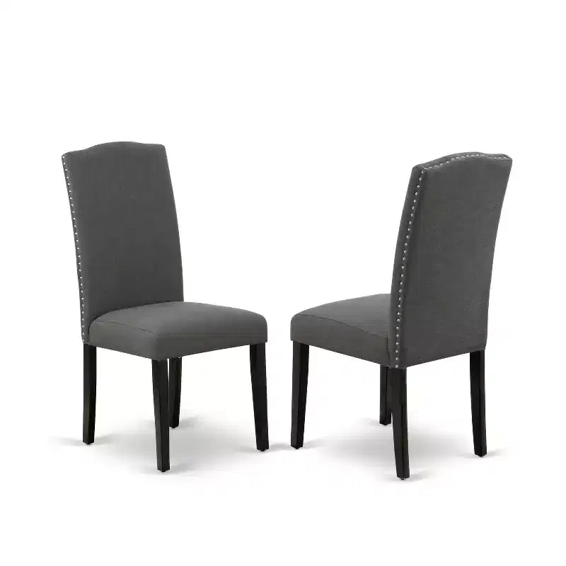 HomeStock 5 Piece Dining Set Black Table & 4 Chairs Modern Style 36x60